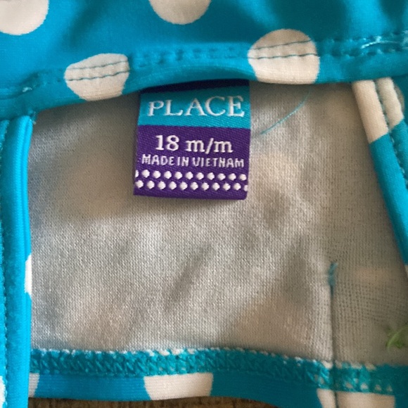 Blue baby one piece bathing suit - Picture 3 of 3